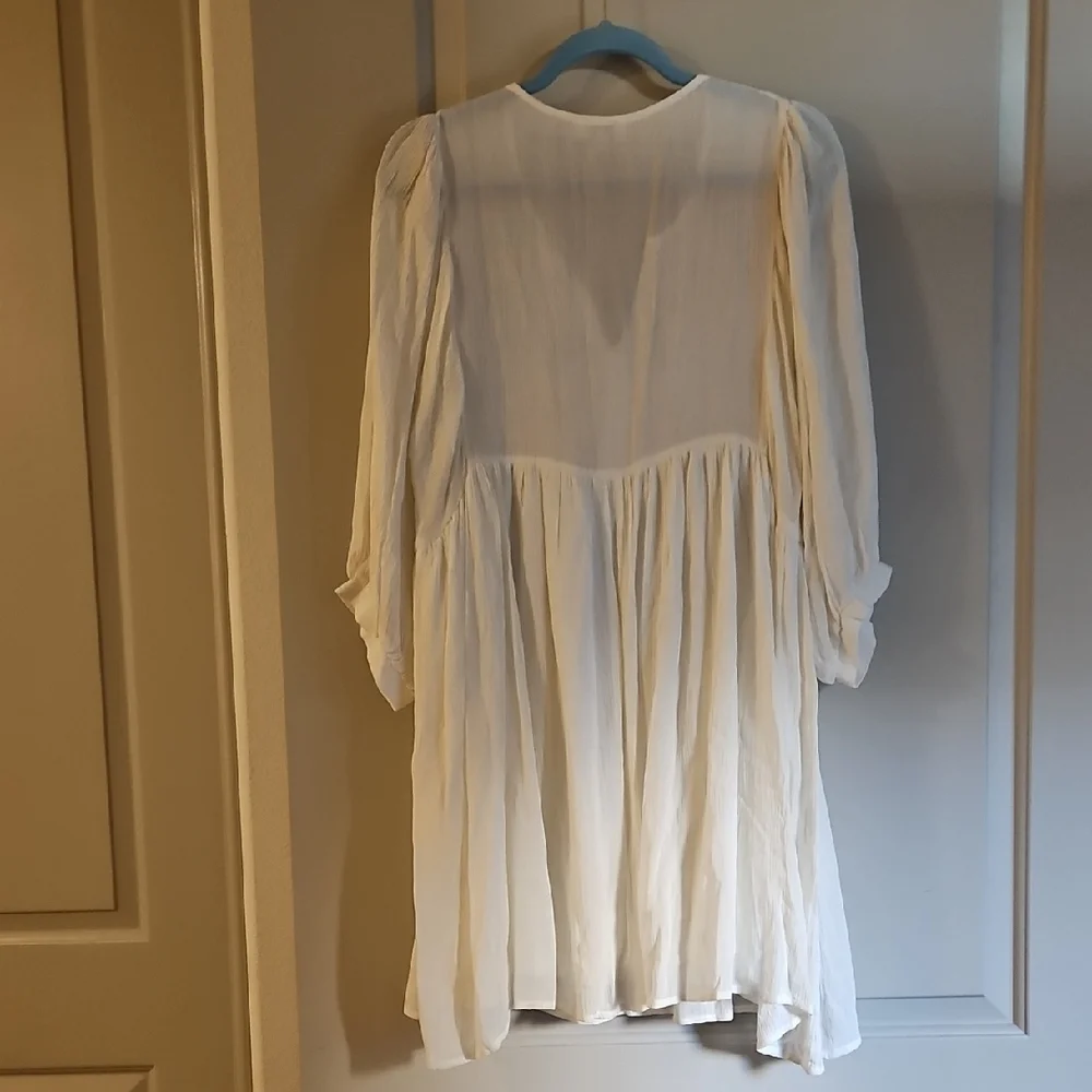 Umgee (Vintage) Cream Embroidered Dress L - Picture 5 of 5